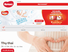 Tablet Screenshot of huggies.com.vn